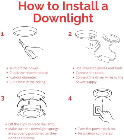 JANDEI – Pack of 20 18W LED Recessed Ceiling Lights, downlights Round, Flat, with matt White Aluminium Ring, Driver Included, Neutral White Light 4200K