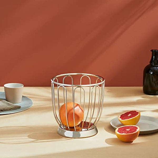 Alessi 370/19 - Design Wire-Worked Citrus Fruit Holder, 18/10 Stainless Steel, 19 cm