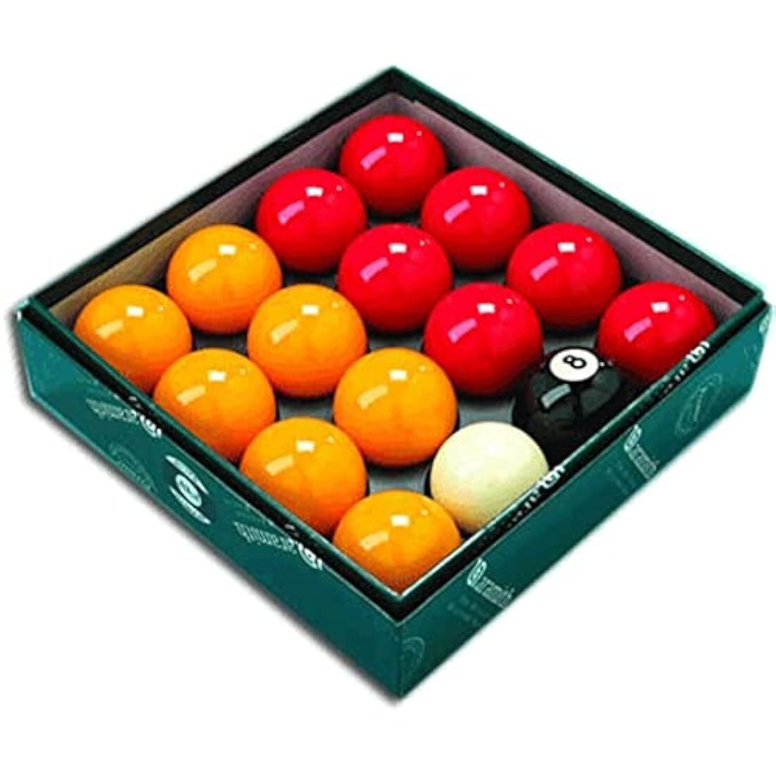 Aramith Premier Red-Yellow 2" Pool Balls with 1 7/8" White