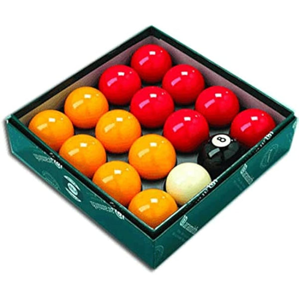 Aramith Premier Red-Yellow 2" Pool Balls with 1 7/8" White