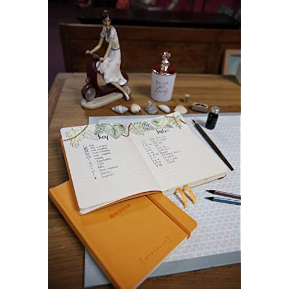 RHODIA 117751C - Soft Notebook Bullet Journal Goalbook Lilac - A5 - Dotted Dot - 240 pages - 90g Ivory Clairefontaine Paper - 2 Ribbons, Elastic Closure - Faux Leather Cover