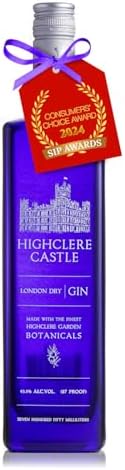 Highclere Castle London Dry Gin, 200+ Global Award-Winning Gin, Made of 10 UK-Grown Herbs and Oats, Perfect for a Glass of Gin and Tonic, ABV 43.5%, 87 Proof, 70 cl