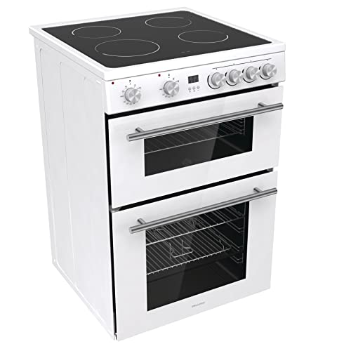 Hisense HDE3211BBUK 60cm Electric Cooker with Ceramic Hob-Black , A Rated Double Oven