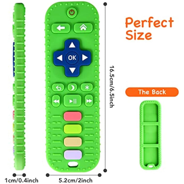 Hooku 2 Pack Remote Teether for Baby, Silicone Teethers for Babies 6-12 Months, Baby Teething Toys for Babies 0-6 Months, Sensory Toys for Babies, Toddler Infant Newborn Toys