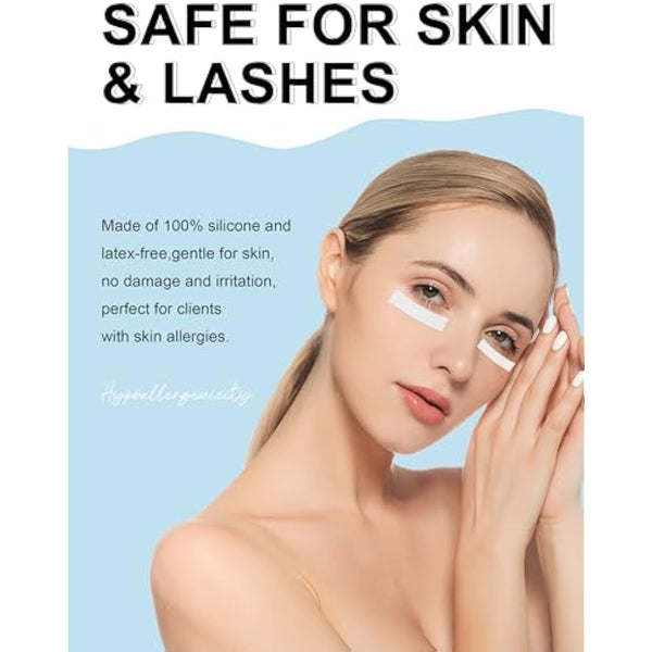 fenshine Lash Tape, PE Micropore Medical Tape for Eyelash Extension, Fabric For False Eyelash Patch Makeup Tool (6 Rolls Japan MIcropore Soft)