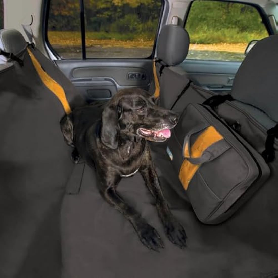 Kurgo Wander Hammock Cover, Dog Car Seat Protector, Durable Scratch-Resistant Material, Waterproof, Black