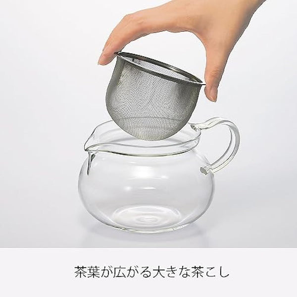 Hario CD Chacha Kyusu-Maru-Pot for Brewing Tea 700ml, Glass