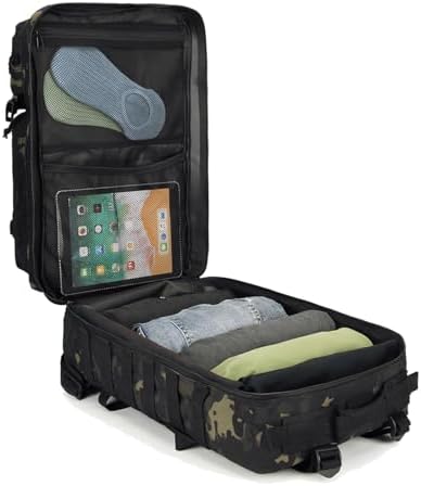 Doshwin 40L Military Backpack Tactical Army Assault Pack Molle Camo Rucksack for Camping Trekking Travel Hiking