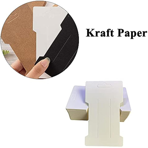 120 Pcs Hair Clip Display Cards Paper Hairpin Display Cards Kraft Paper Hairpin Card for Hair Bow Hair Clips Hair Accessories