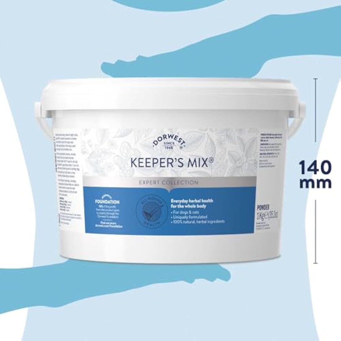 Dorwest Keeper’s Mix, 1kg, Herbal Health Supplement for Dogs and Cats, Natural Herbs, Vitamins, and Minerals – for Healthier Happier Pets
