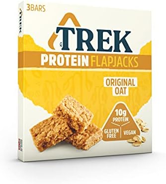 JB's TREK High Protein Flapjack Original Oat, Gluten Free, Plant Based, Vegan Snack, 50 g x 36 Bars