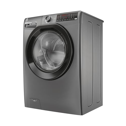 Hoover H-WASH 350 9kg Freestanding Washing Machine, 1400 RPM, A Rated, ECO-Power Inverter Motor, hOn App, 60 Programmes, Eco Doser, Power Care System, Graphite, 60x54x85 cm - H3WPS496TAMBR680