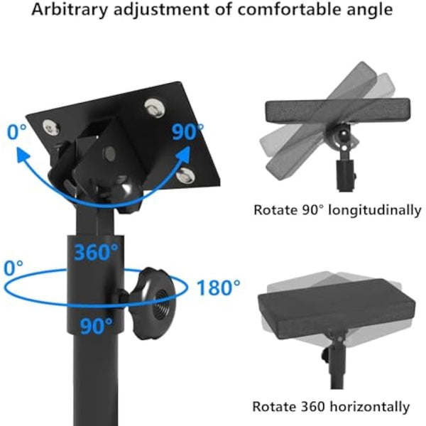 ANDNICE Tattoo Armrest Stand Legrest Bracket H-base Adjustable Height Tilt Black Leather Pad with Tattoo Supplies Storage Board Professional Heavy Duty Iron Equipmen for Tattoo Studio