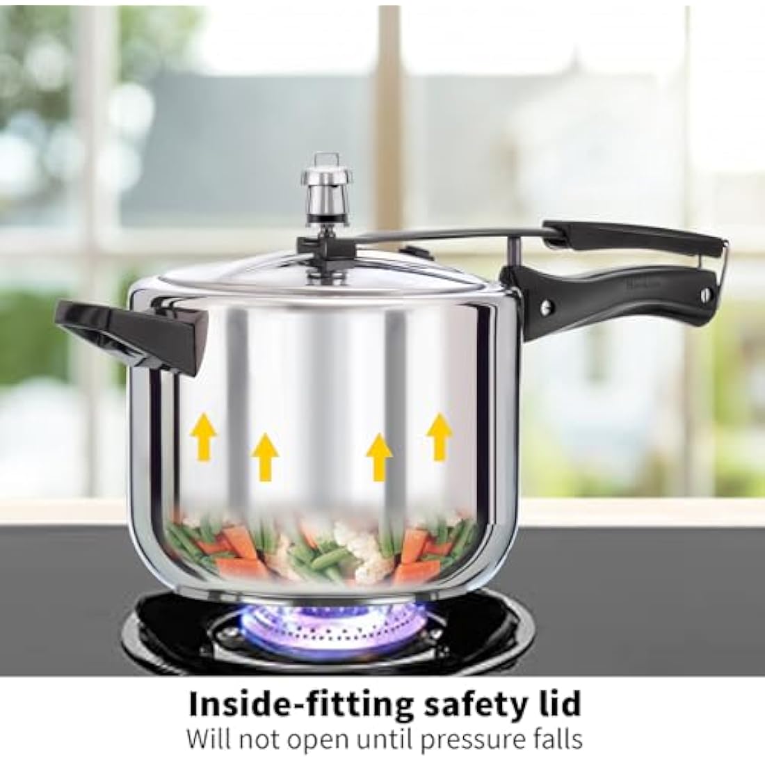 Hawkins 5 Litre Pressure Cooker, Stainless Steel Cooker, Induction Cooker, Silver (HSS50)