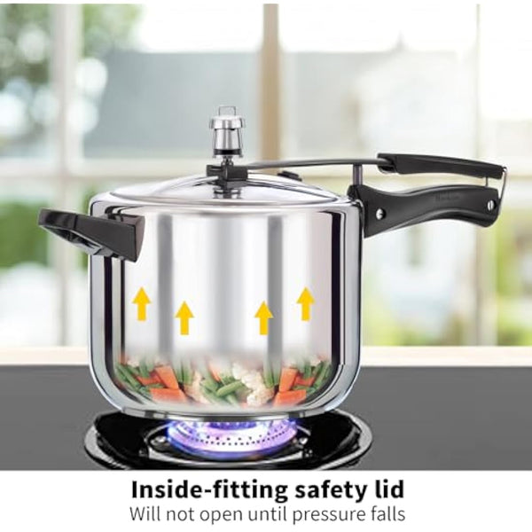 Hawkins 5 Litre Pressure Cooker, Stainless Steel Cooker, Induction Cooker, Silver (HSS50)