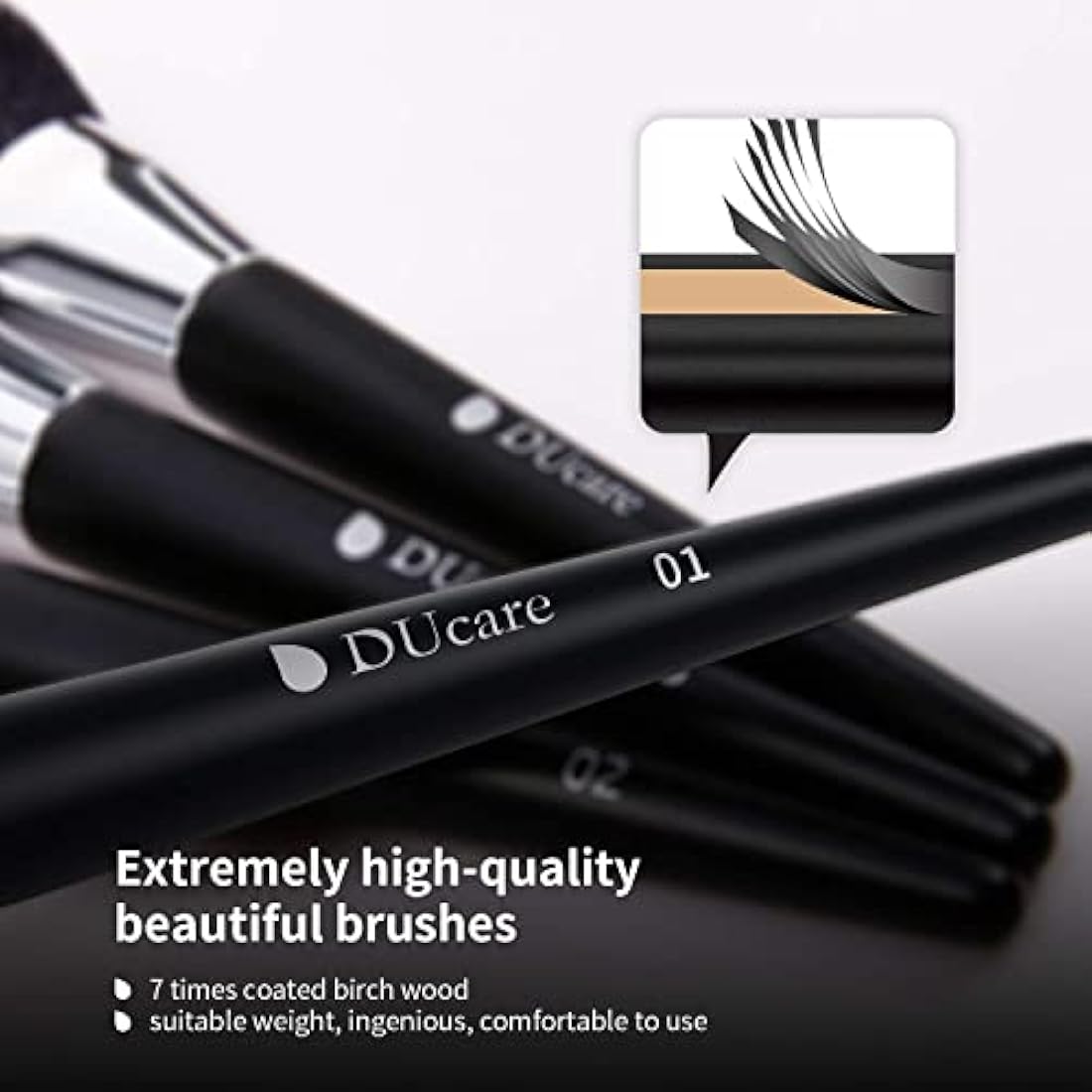 DUcare Professional Makeup Brush Set 32Pcs Makeup Brushes Premium Synthetic Kabuki Foundation Blending Brush Face Powder Blush Concealers Eye Shadows