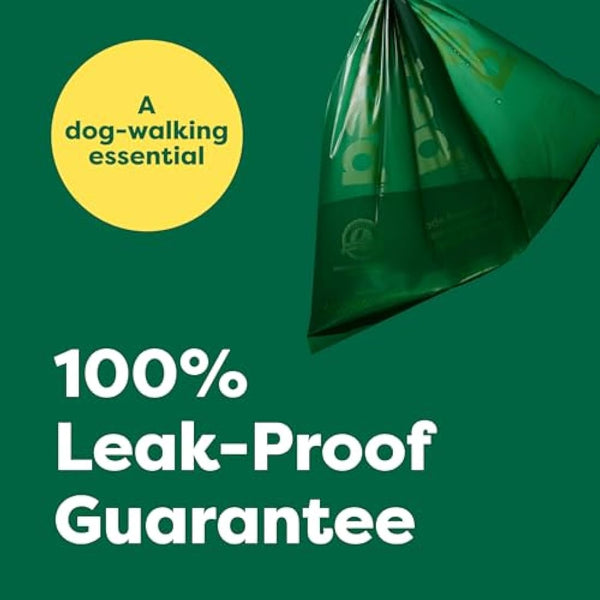 Earth Rated Dog Poo Bag Holder with Dog Poo Bags Rolls, Durable and Guaranteed Leakproof, Unscented, 1 Dispenser and 900 Bags