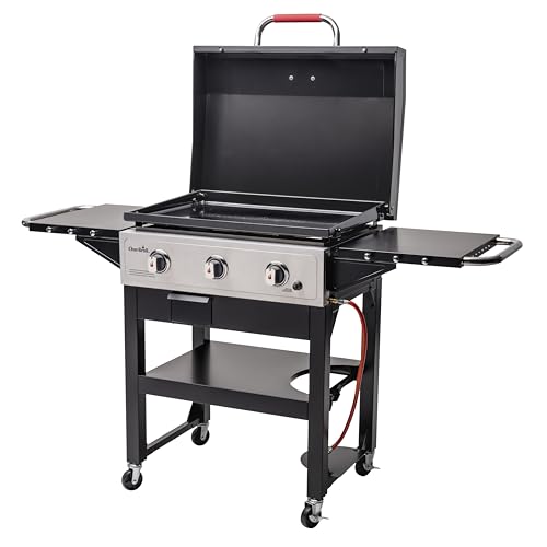 Char-Broil 140999 Griddle Gas BBQ, Cast Iron, 12.3 W, Black
