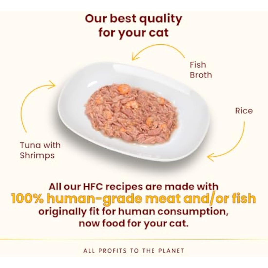 Almo Nature HFC Natural - Wet Cat Food for Cats - Tuna and Shrimps - Gluten-Free, Grain-Free, Human-Grade, Monoproteic - 70g (Pack of 24)