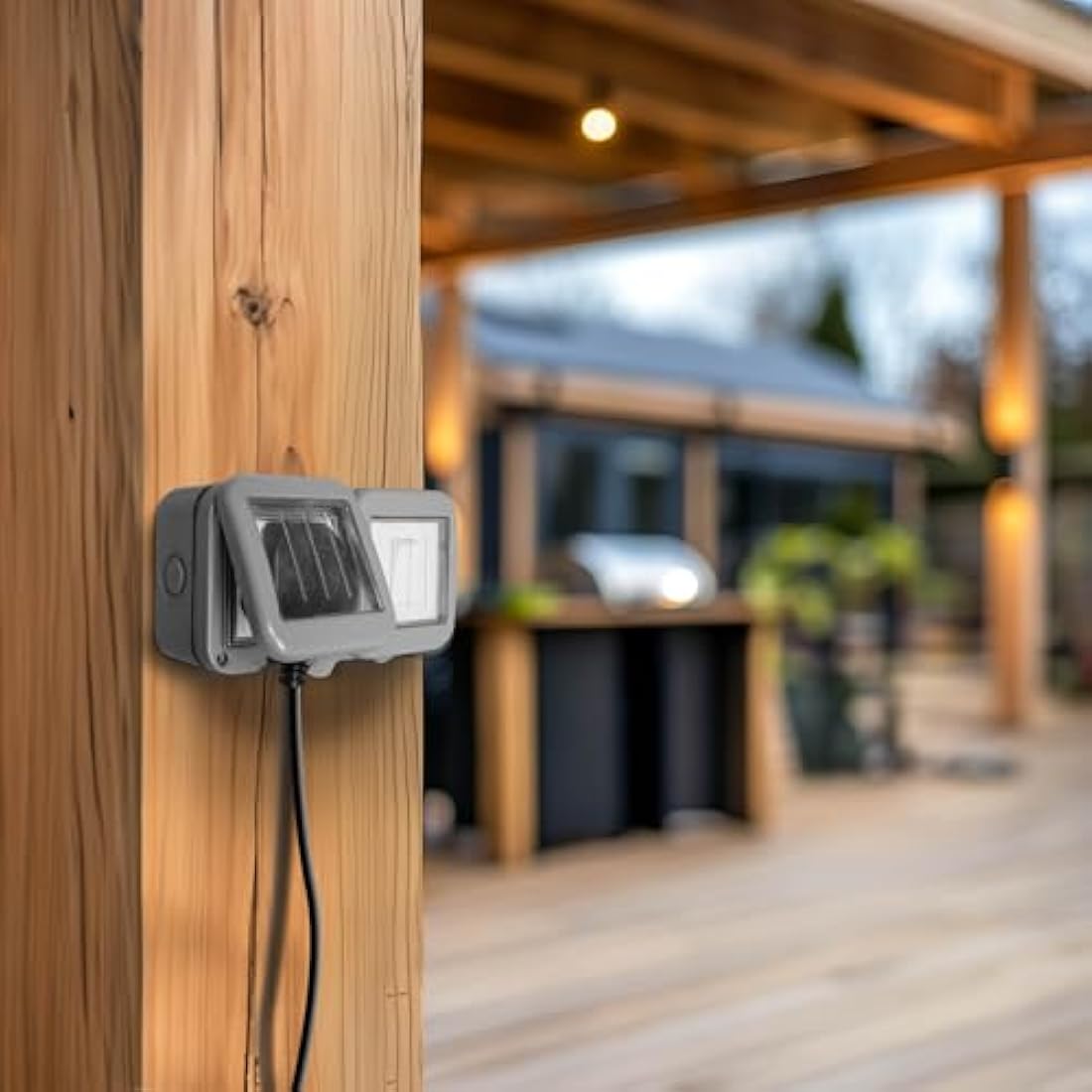 BG Electrical Outdoor Single Unswitched Power Wall Plug Socket and Single Wall Switch Combo, Weatherproof, 13A, IP55 Rated, WPB21