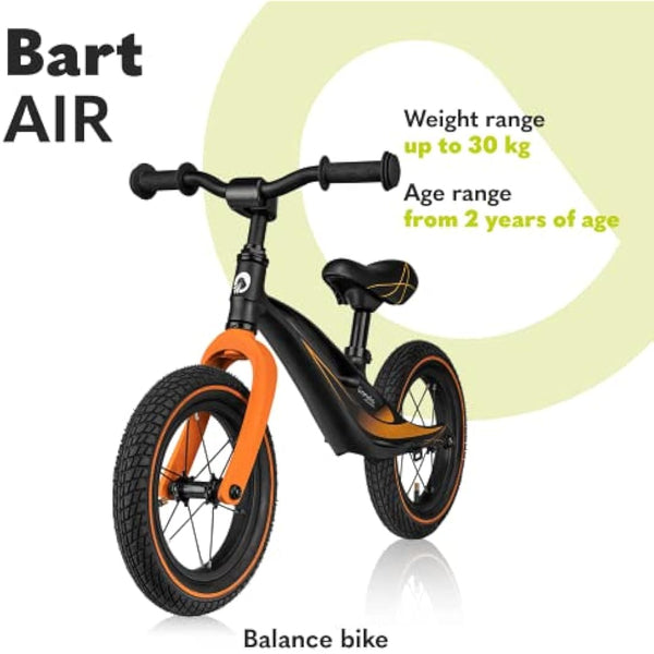 lionelo Bart Running Bike From 2 Years Up To 30Kg Magnesium Frame 12" Wheels Steering Wheel And Saddle Height Adjustable Steering Wheel Lock Footrest Carrying Handle Ultralight