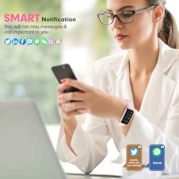 meoonley Fitness Tracker,IP68 Waterproof Activity Tracker,Pedometer,Heart Rate Sleep Monitor Health with Pedometer Alarm Clock