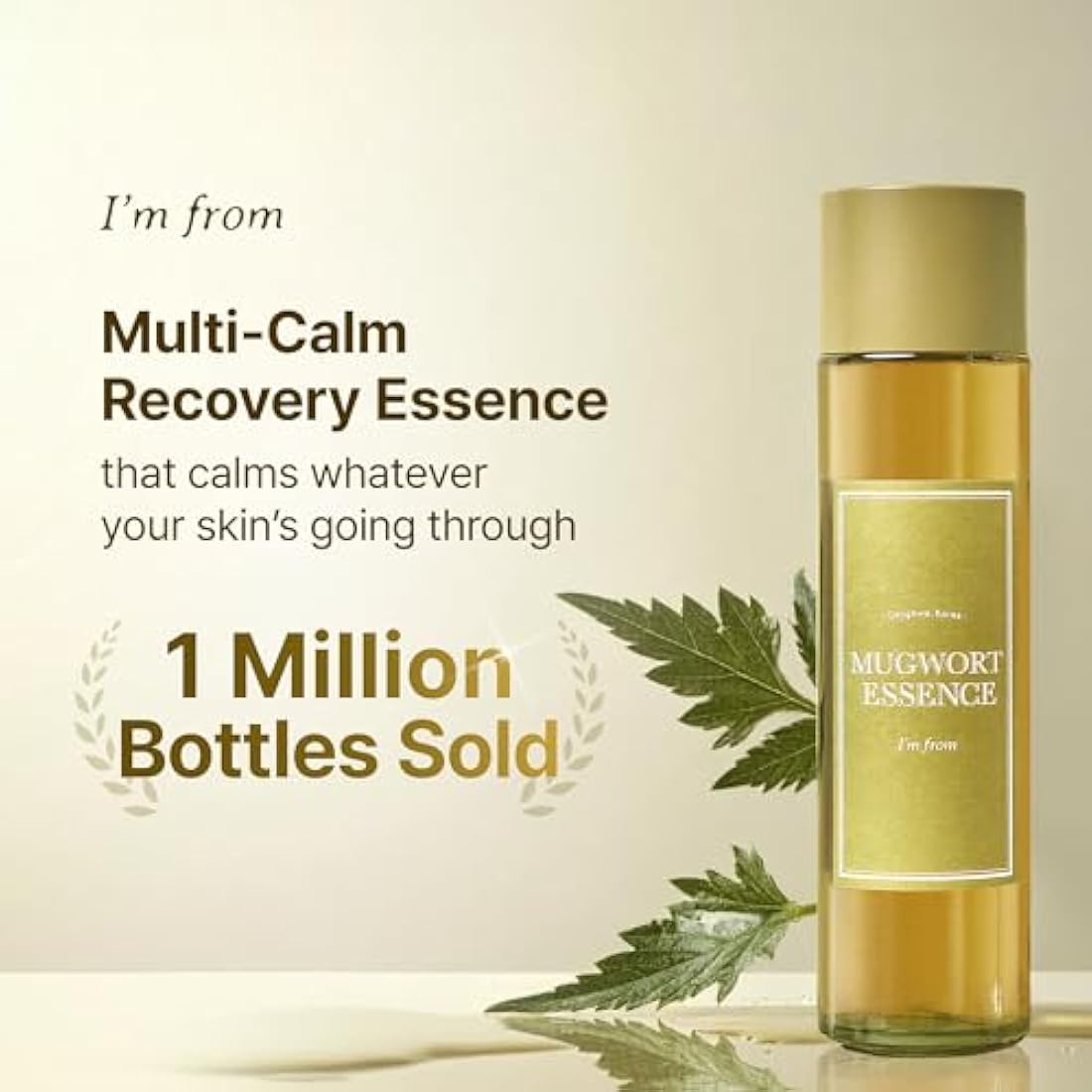 I'm from Mugwort Essence 5.4 Fl Oz | 100% Vegan Mugwort Extract - Soothe Sensitive and Irritated Skin, Redness Relief, Refreshing, Korean Hydrating toner | All Skin Types, PETA approved