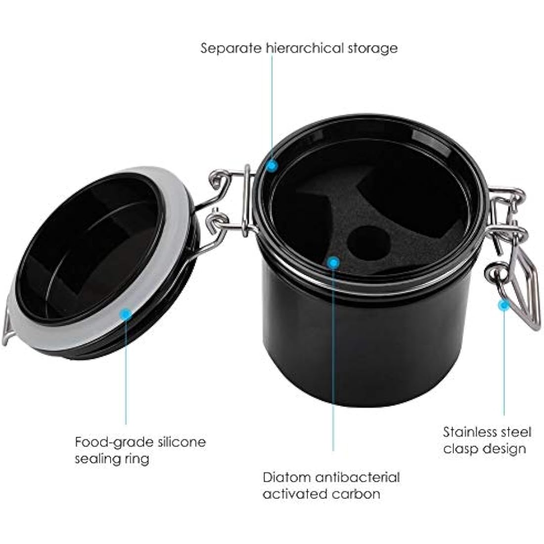 Eyelash Glue Storage Tank Air Tight Lock Container for lash glue, Reusable Activated Sealed Storage Jar Container Cylinder for Prevent Dryness Ideal for False Eyelash Extension, Makeup, Handcraf