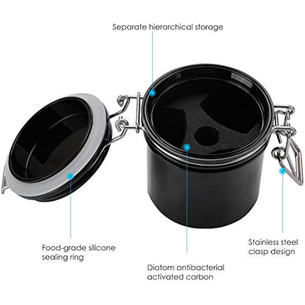 Eyelash Glue Storage Tank Air Tight Lock Container for lash glue, Reusable Activated Sealed Storage Jar Container Cylinder for Prevent Dryness Ideal for False Eyelash Extension, Makeup, Handcraf