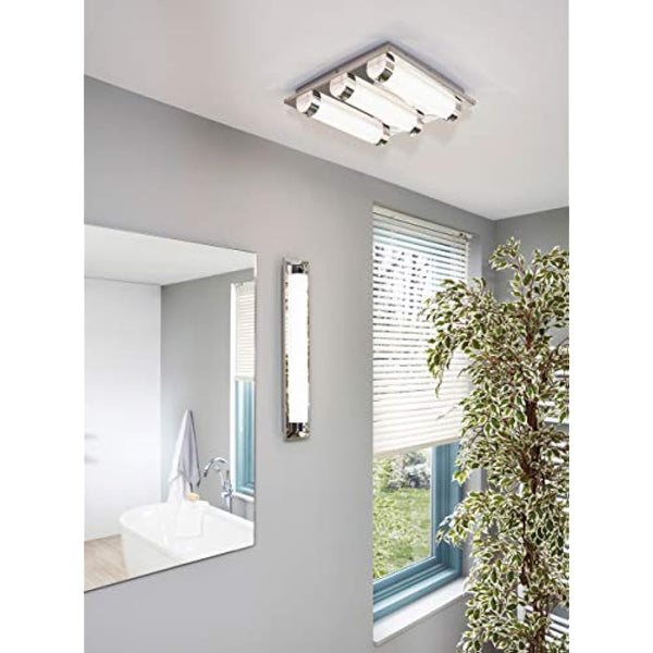 Eglo 97055 TOLORICO LED Bathroom Wall or Ceiling Light in Chrome and Crystal