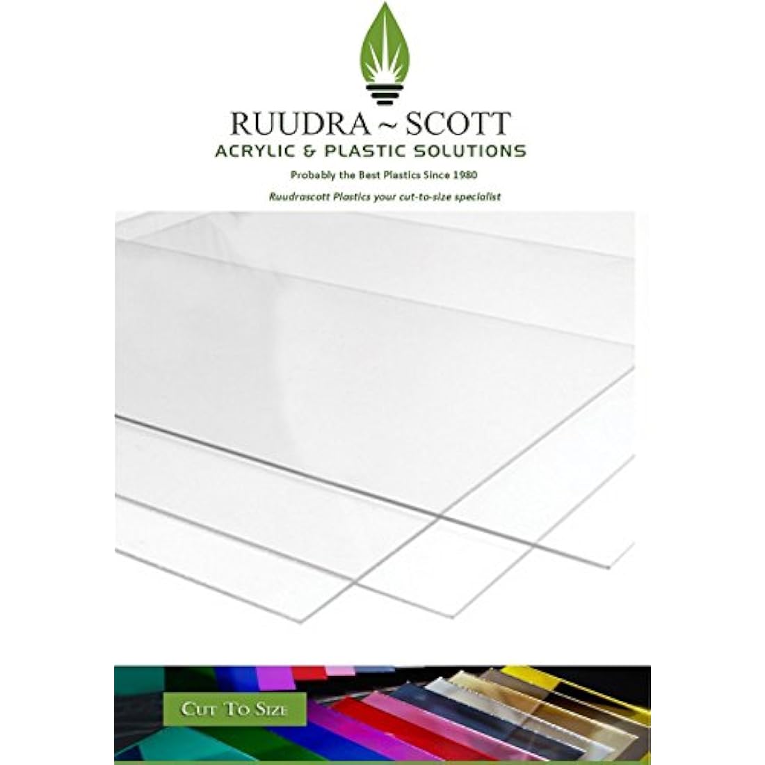 500mm x 500mm Clear Perspex Acrylic Sheet - 2mm, 3mm, 4mm, 5mm, 6mm, 8mm, 10mm Thicknesses (5mm)