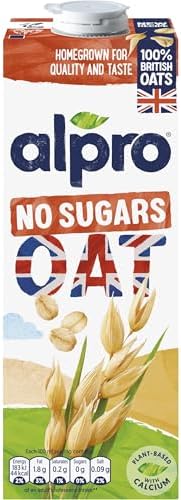 Alpro Oat No Sugars Plant-Based Long Life Drink - 100% British Oats - Unsweetened - Vegan Dairy Free & Lactose Free Milk Alternative - 1L (Pack of 8)