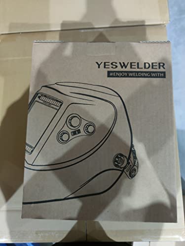 YESWELDER Welding Mask True Colour Large View 10X9cm Auto Darkening Welding Helmet Solar Powered Replaceable Battery, 4 Premium Sensors Wide Shade 4/5-9/9-13 for TIG MIG ARC CUT GRIND Welder Mask