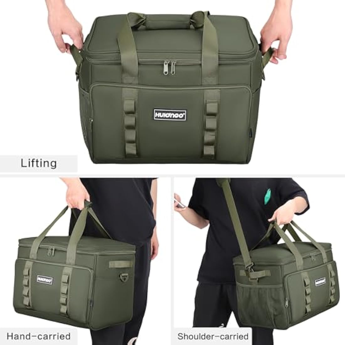 Hulongo Cool Bag 30L Insulated Cooler Bag Waterproof Picnic Thermal Bag For Camping, Travel, Grocery Shopping & Fishing
