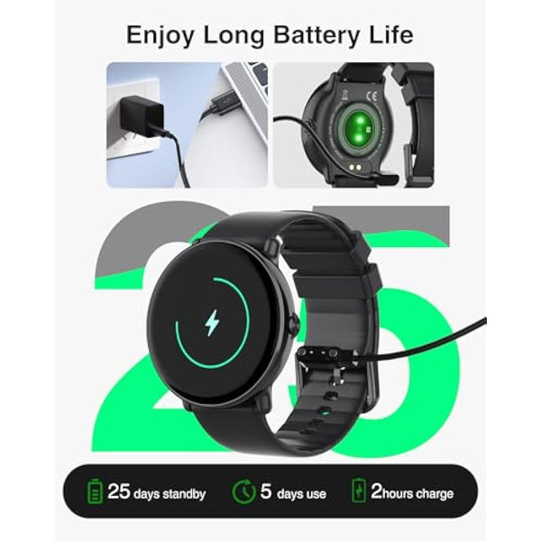 Gerpeng Smart Watch for Men - 1.43” AMOLED Display, Smartwatch with Call Function, 111+ Sports, IP68 Waterproof, Fitness Watch with Heart Rate SpO2 Sleep Monitor Step Counter for Android iOS