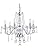 Dst Maria Theresa Crystal Chandelier, Clear K9 Crystal Glass Ceiling Light with 6 Arms, Elegant Modern Pendant Lights for Dining Room, Living Room, Hallway, Stairway, Bar Size: D60cm H60cm Chain 60cm