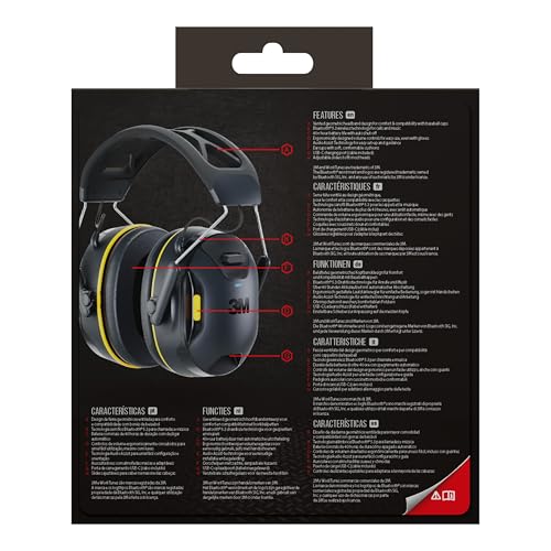 3M WorkTunes Connect Wireless Hearing Protector with Bluetooth Technology 90570E-1