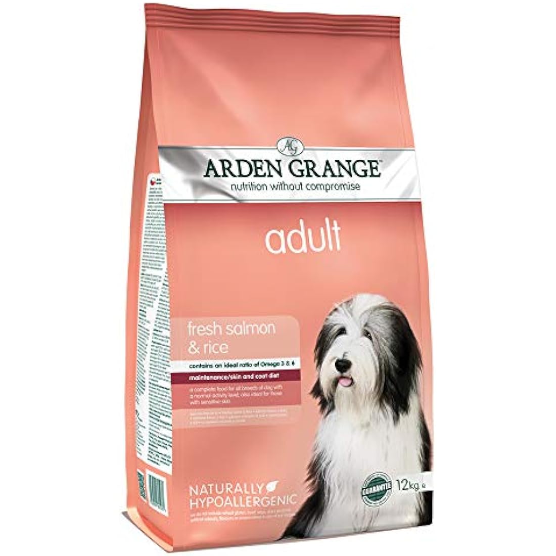 Arden Grange Adult Dry Dog Food with Fresh Salmon and Rice, 12 kg