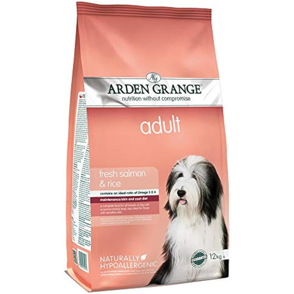 Arden Grange Adult Dry Dog Food with Fresh Salmon and Rice, 12 kg