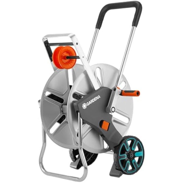 Gardena CleverRoll L Easy Metal: Large hose trolley with up to 100 m capacity, especially stable hose guide in a robust metal frame (18550-20)