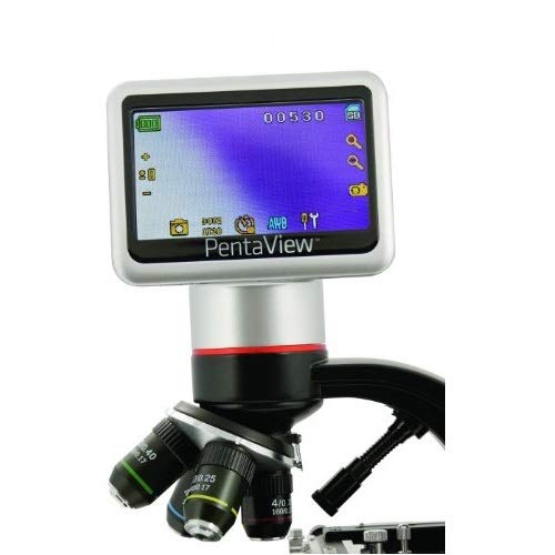 Celestron 44348 PentaView LCD Digital Microscope, 40x-60x Magnification, Black/Silver