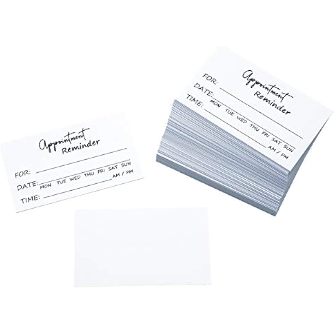 105 Appointment Card Minimalist Client Appointment Card Salon Makeup Artist Hair Stylist Nail Artist Beauty Care White
