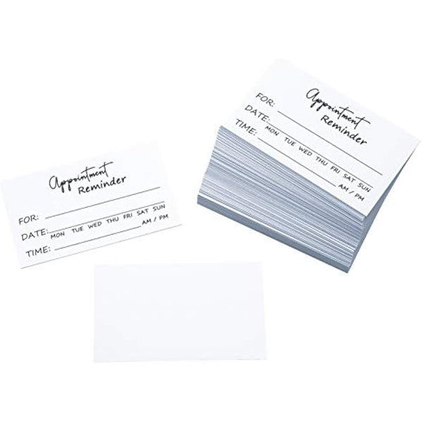 105 Appointment Card Minimalist Client Appointment Card Salon Makeup Artist Hair Stylist Nail Artist Beauty Care White