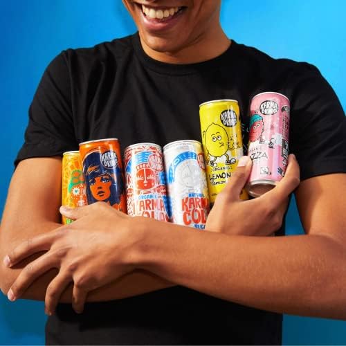 Karma Drinks Can Variety Pack, Mixed Case of Delicious Soft Drinks, Carbonated Fizzy, Fairtrade, Organic, Vegan, No GMO (12 x 250ml)