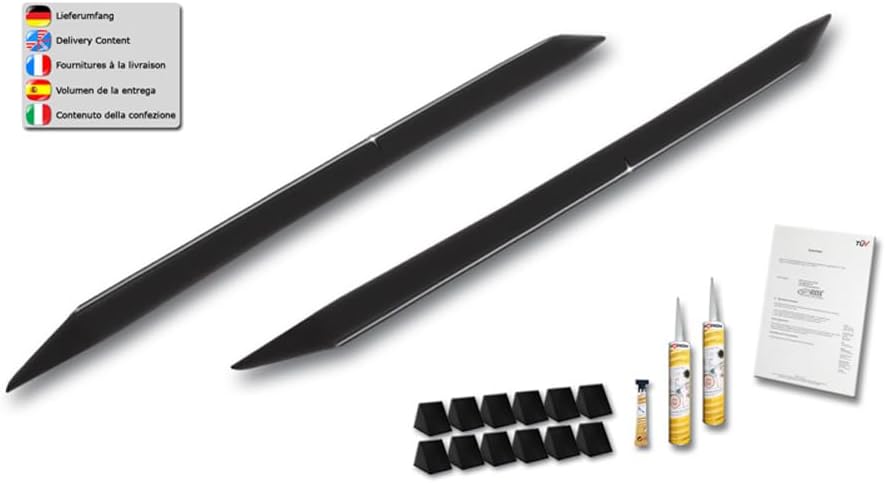 RDX Racedesign Side skirts 'Slim' compatible with BMW X1 (E84) 2009-2015 (ABS glossy black)