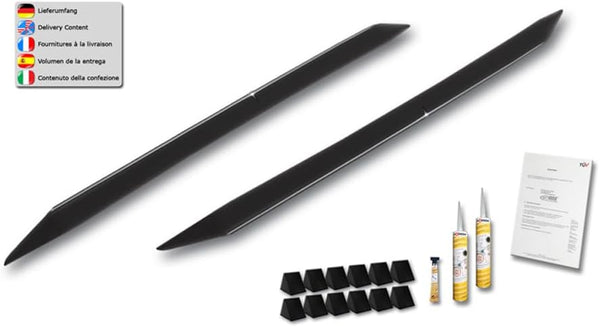 RDX Racedesign Side skirts 'Slim' compatible with BMW X1 (E84) 2009-2015 (ABS glossy black)