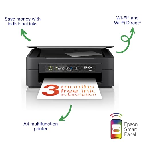 Epson Expression Home XP-4205 3-in-1 Ink Multifunction Printer, Scanner, Copier, WiFi, 1440dpi, Duplex, 2.4 Inch Display, DIN A4, incl. 3 Months Readyprint Flex Trial