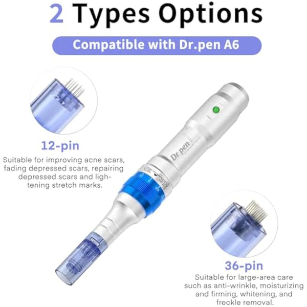 20 Pieces 36 pin Needle Cartridge for Dr.pen A6, Mysweety Microneedles for Electric Derma Microneedle Stamp Pen