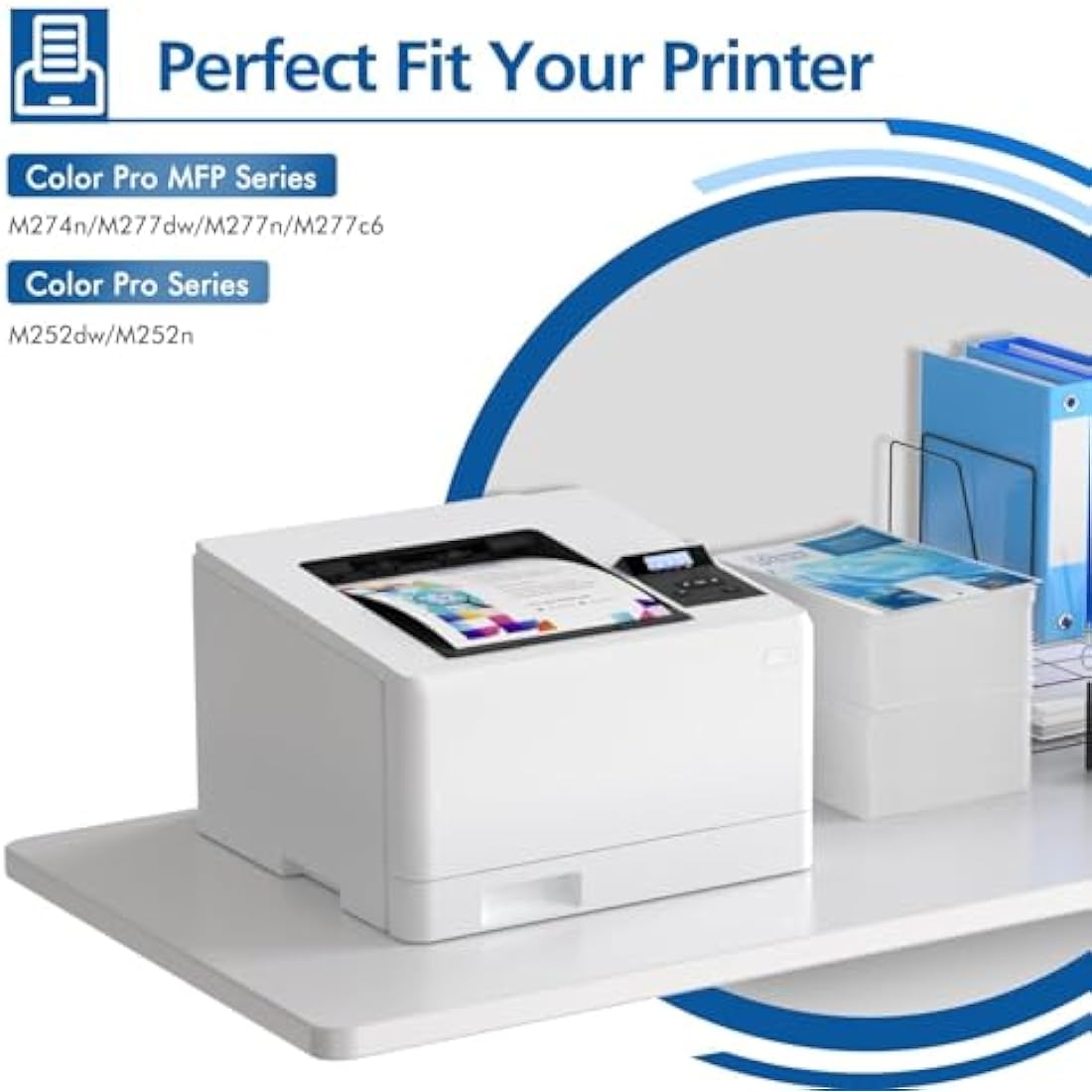 4-Pack 201X 201A CF400X CF400A Compatible for HP M277dw Toner Cartridge Replacement for Color Laserjet pro MFP M277n M252dw M274n M252n M277c6 M277 M252 M274 CF401X ( Black Cyan Yellow Magenta )