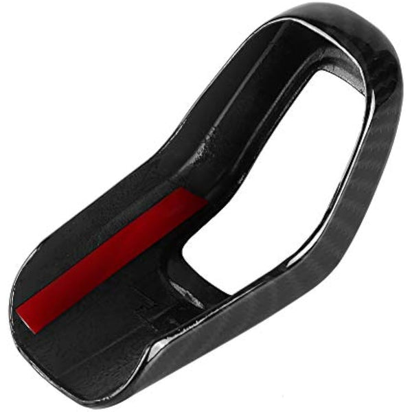 Dioche Gear Shift Cover Trim, Carbon Fiber Style Car Gear Shift Knob Cover Trim for Sport 2014-2017